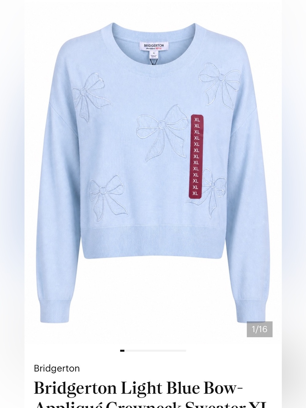 Bridgerton lite blue new with tags Sweater -